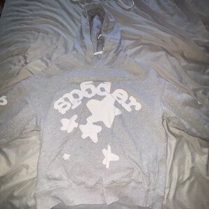 Grey sp5der hoodie